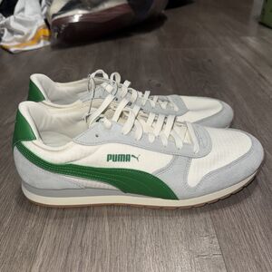 PUMA Men's SR Siege Shoes White/Gray/Green 398909-02 Sz 12